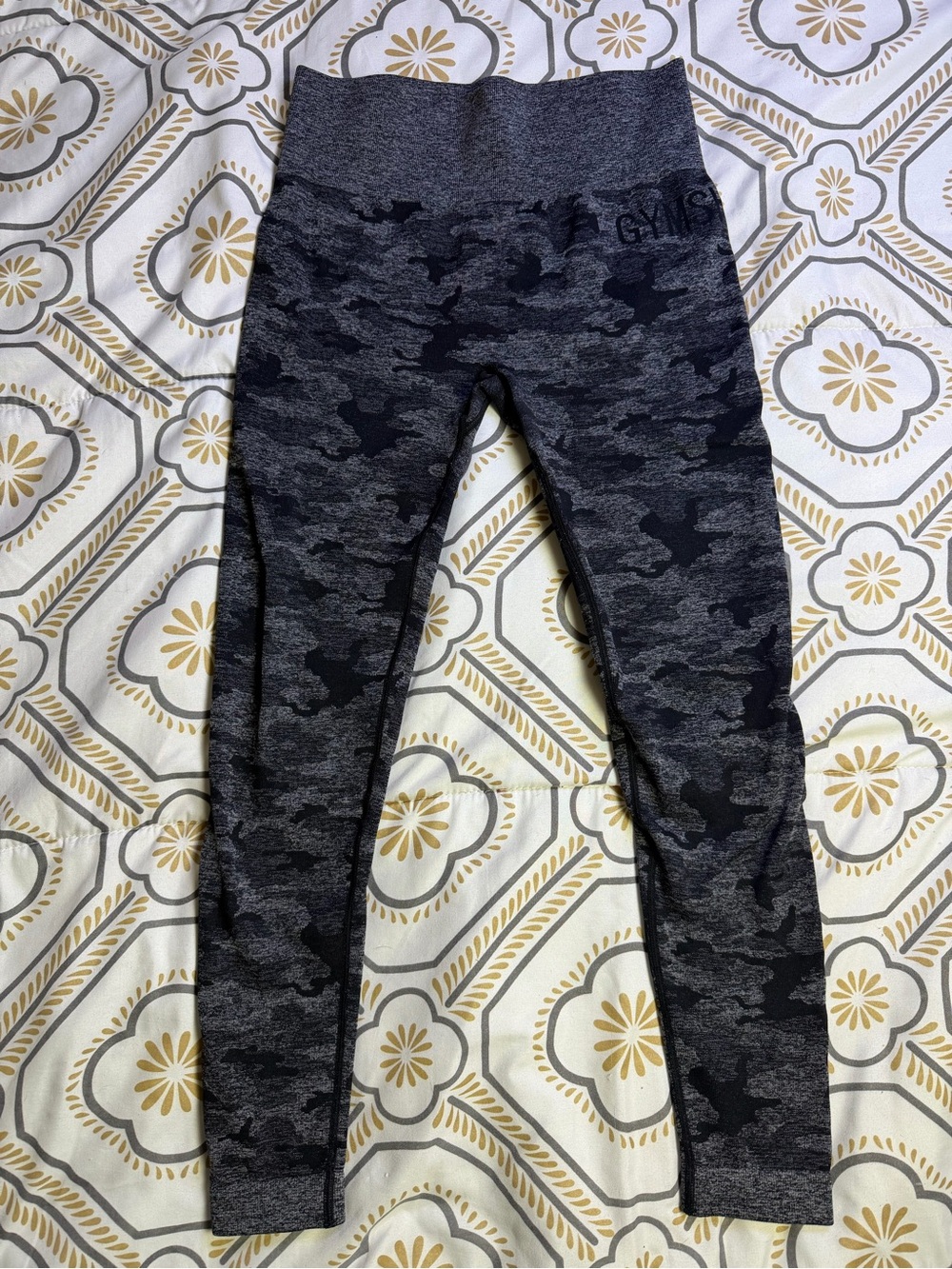 Gymshark Camo Seamless High Waist Leggings Gray Black Women’s XS
